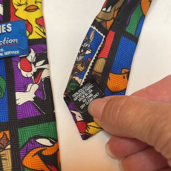 WARNER BROS. Vintage 1997 Looney Tunes Taz Stamp Collection Neckties - Picture 12 of 13